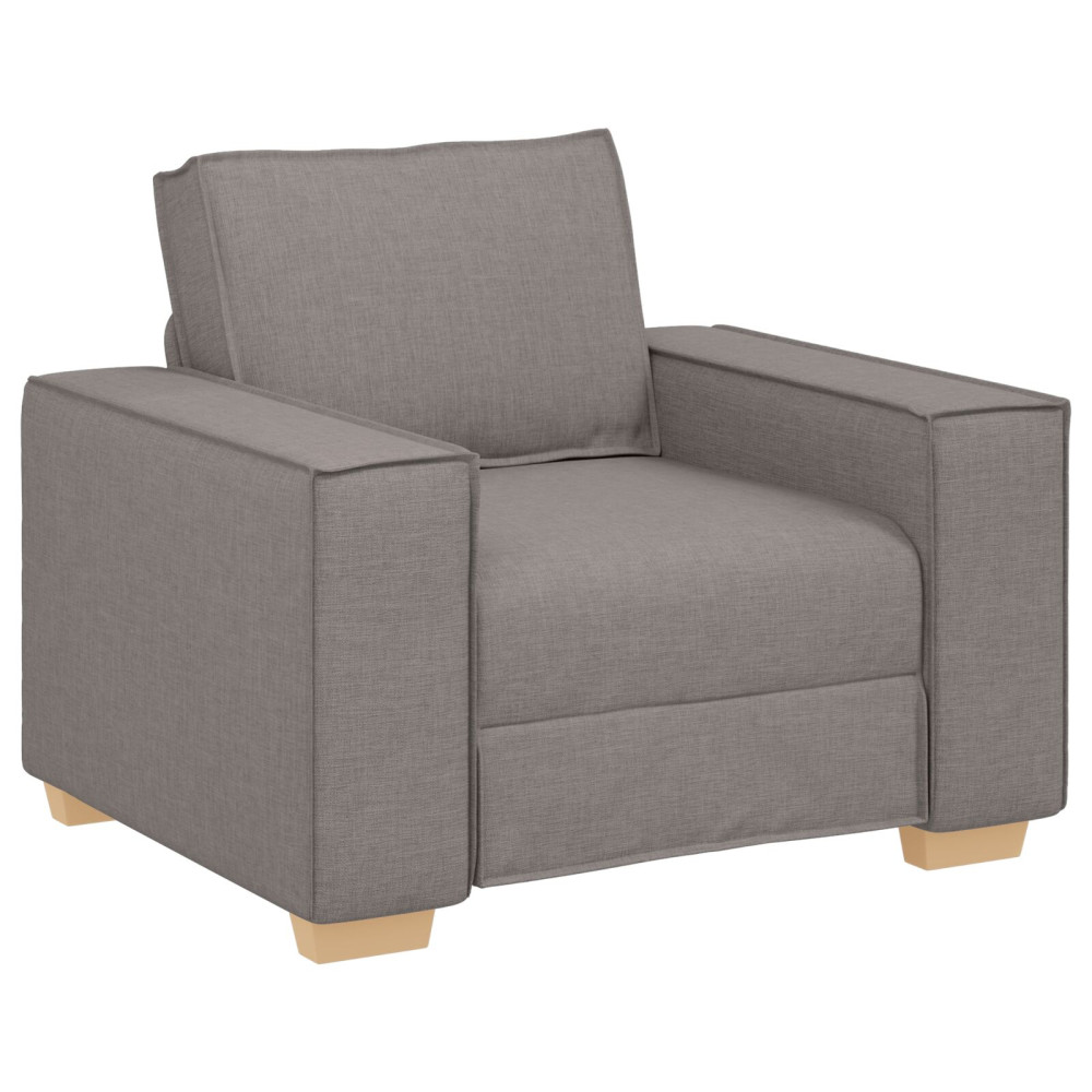 Produktbild för Soffa 3 pcs Taupe 220 x 80 x 84 cm Linnenblandad tyg