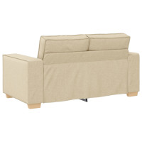 Produktbild för Soffa 3 pcs Kräm 220 x 80 x 84 cm Linnenblandad tyg