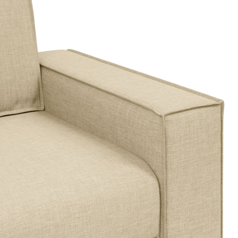 Produktbild för Soffa 3 pcs Kräm 220 x 80 x 84 cm Linnenblandad tyg