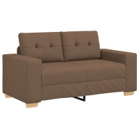Produktbild för Soffa 3 pcs Brun 221 x 80 x 80 cm Linnenblandad tyg