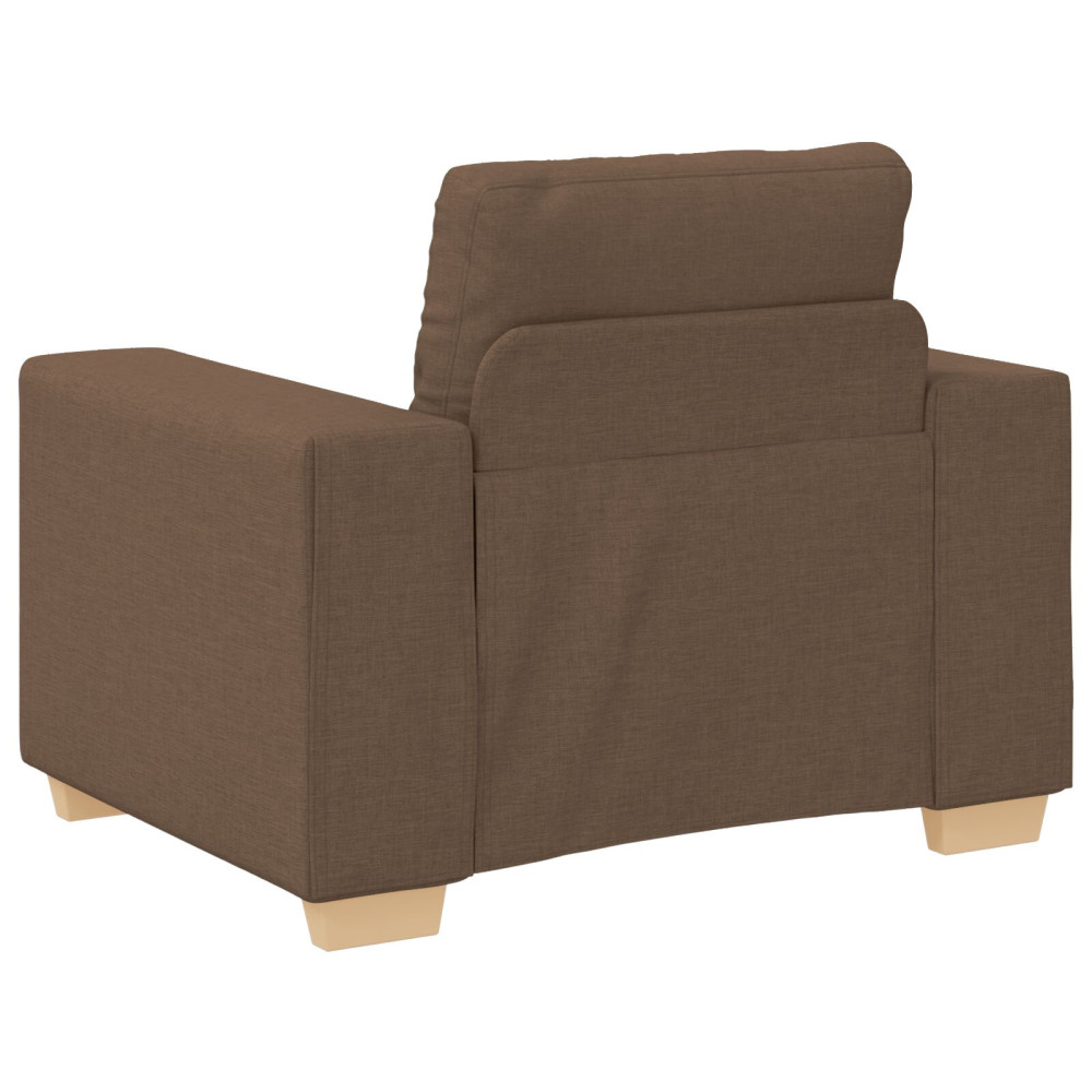 Produktbild för Soffa 3 pcs Brun 221 x 80 x 80 cm Linnenblandad tyg