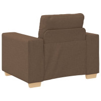 Produktbild för Soffa 3 pcs Brun 221 x 80 x 80 cm Linnenblandad tyg