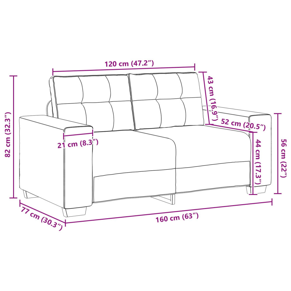 Produktbild för Soffa 3 pcs Brun 221 x 80 x 80 cm Linnenblandad tyg
