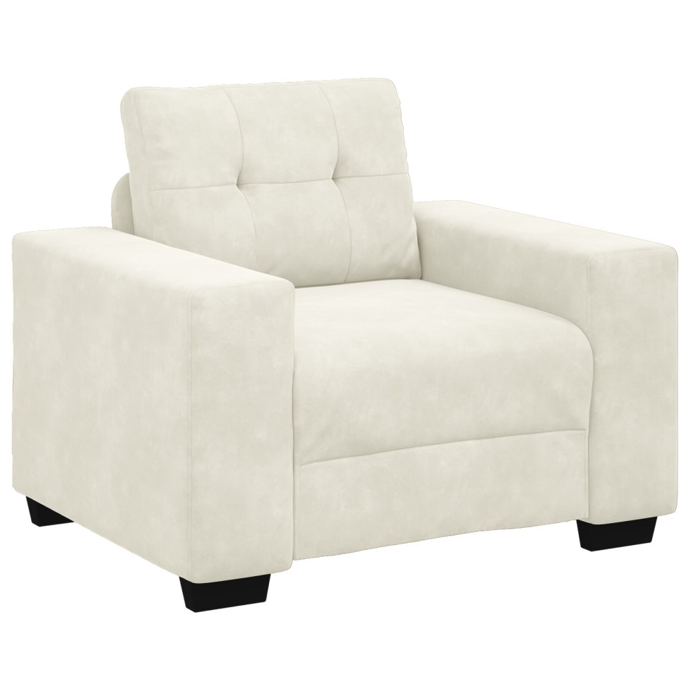 Produktbild för Soffset 3 pcs Kräm 221 x 80 x 80 cm Sammet