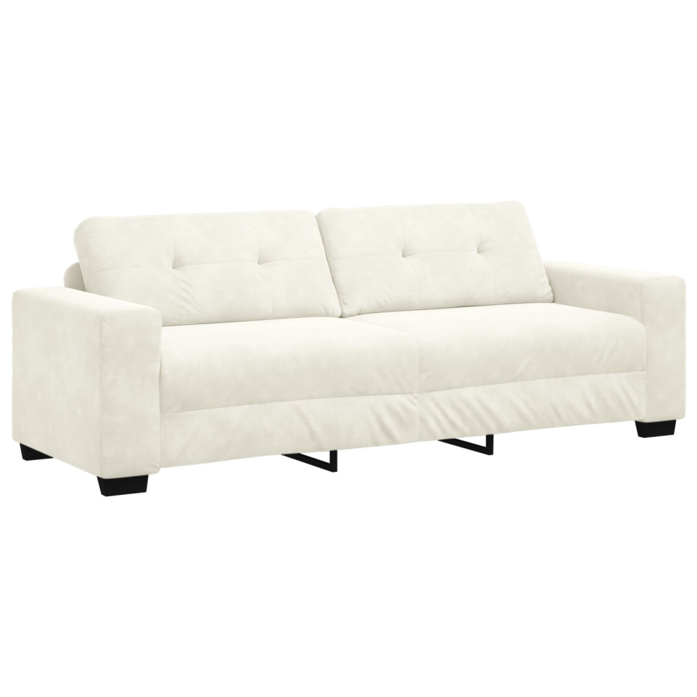Produktbild för Soffset 3 pcs Kräm 221 x 80 x 80 cm Sammet