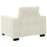 Produktbild för Soffset 3 pcs Kräm 221 x 80 x 80 cm Sammet