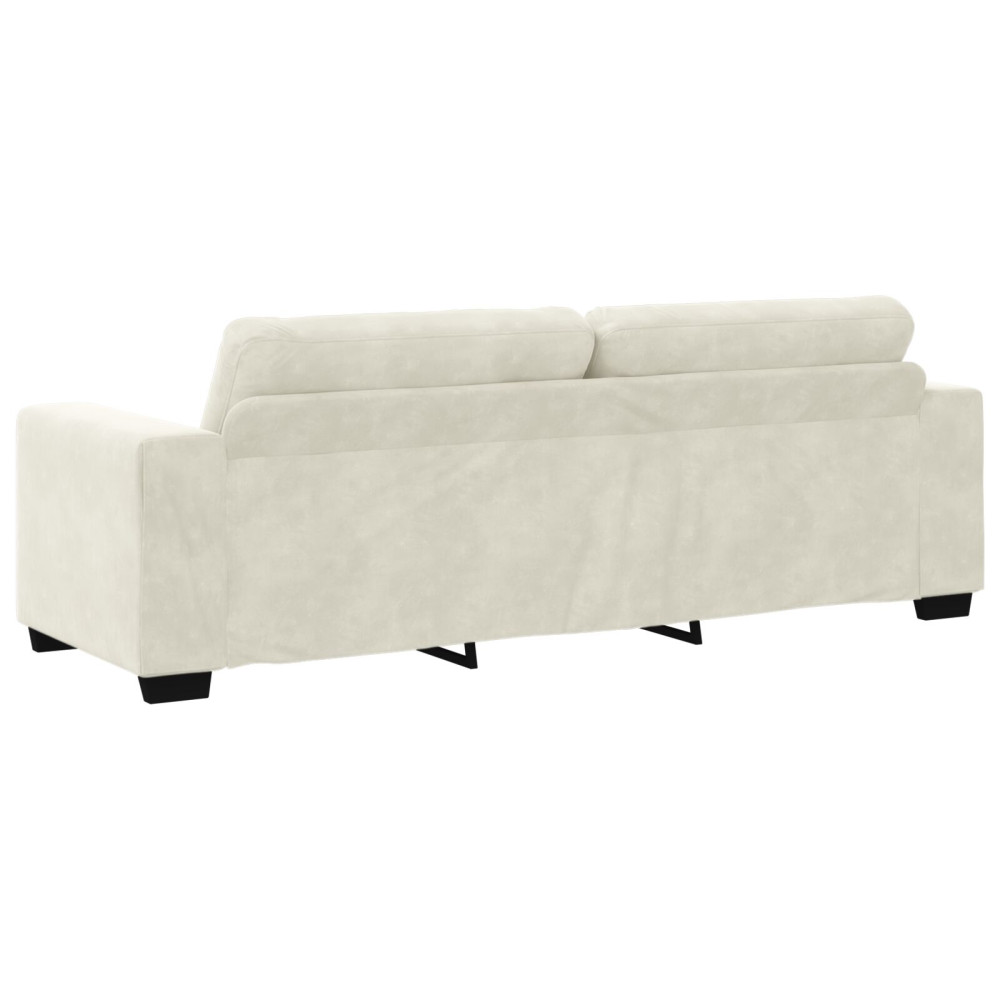 Produktbild för Soffset 3 pcs Kräm 221 x 80 x 80 cm Sammet