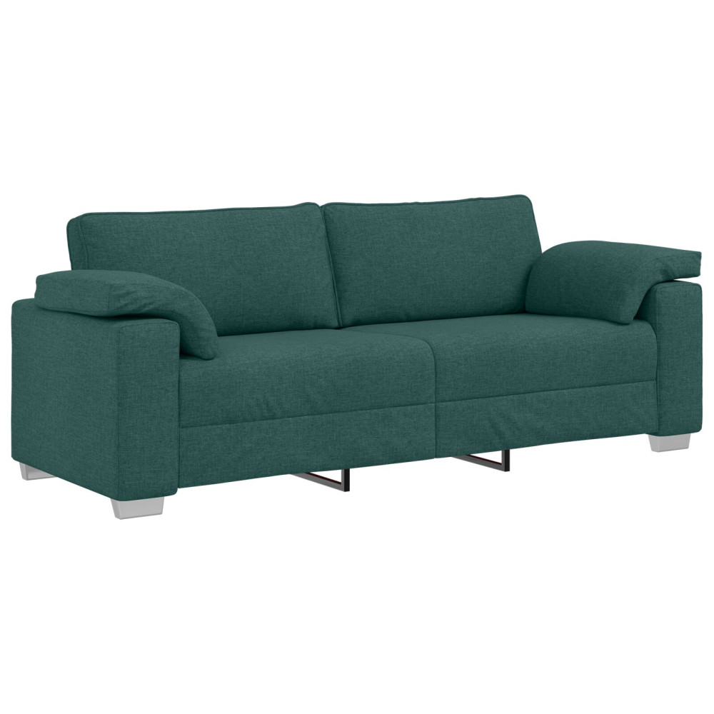 Produktbild för Soffa 2 pcs Mörkgrön 219 x 80 x 82 cm tyg