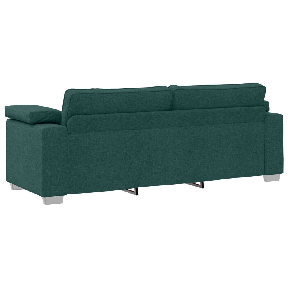 Produktbild för Soffa 2 pcs Mörkgrön 219 x 80 x 82 cm tyg