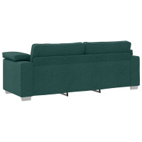 Produktbild för Soffa 2 pcs Mörkgrön 219 x 80 x 82 cm tyg