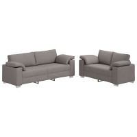 Produktbild för Soffa 2 pcs Taupe 219 x 80 x 82 cm tyg