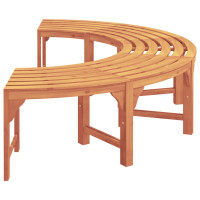 Produktbild för Trädbänk 2 pcs Naturfärg 160 x 80 x 45cm Massiv Eukalyptus Trä