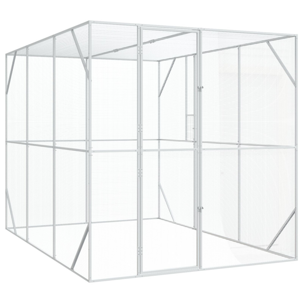 Produktbild för Fågelbur Antracit 210 x 304 x 213 cm Galvaniserat Stål