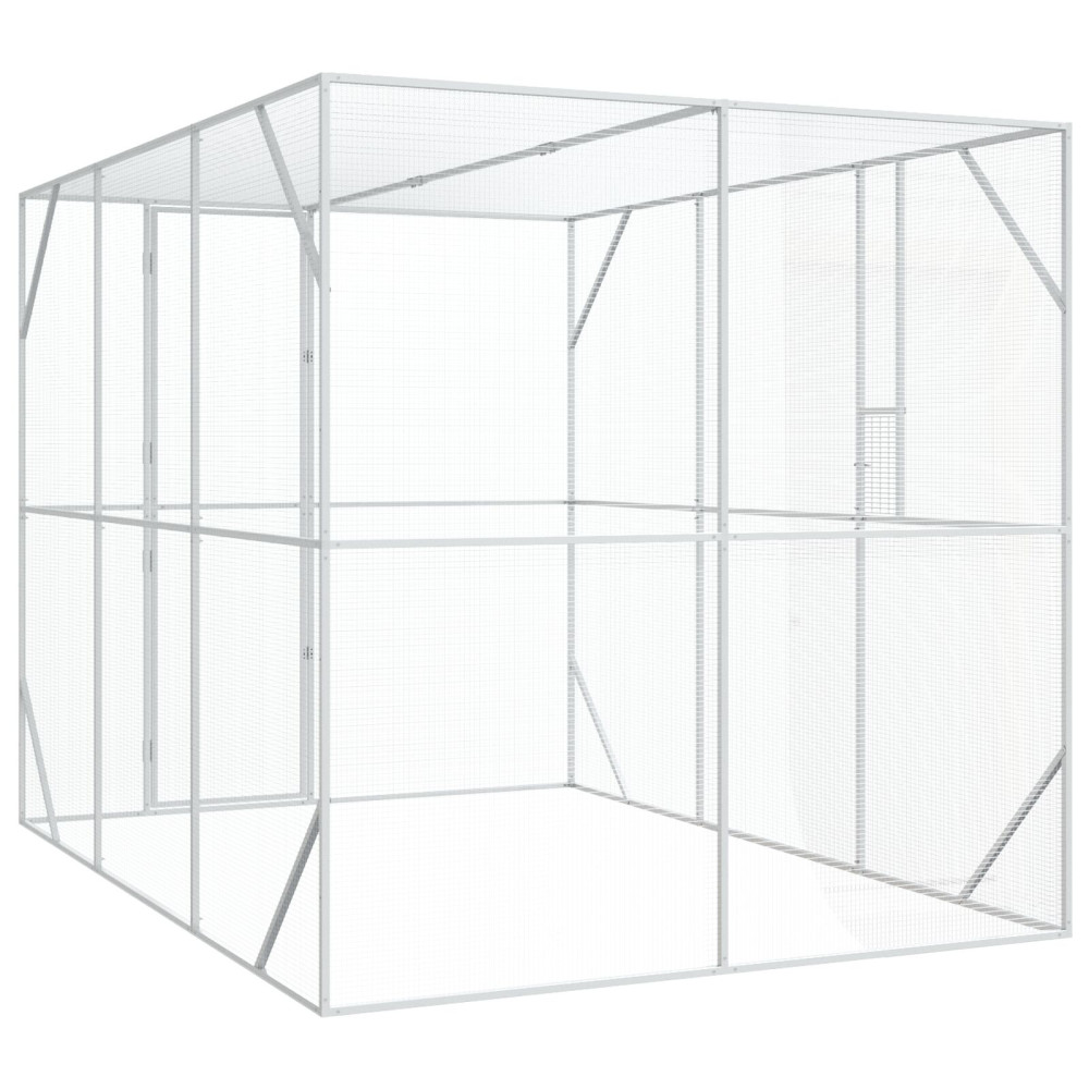 Produktbild för Fågelbur Antracit 210 x 304 x 213 cm Galvaniserat Stål