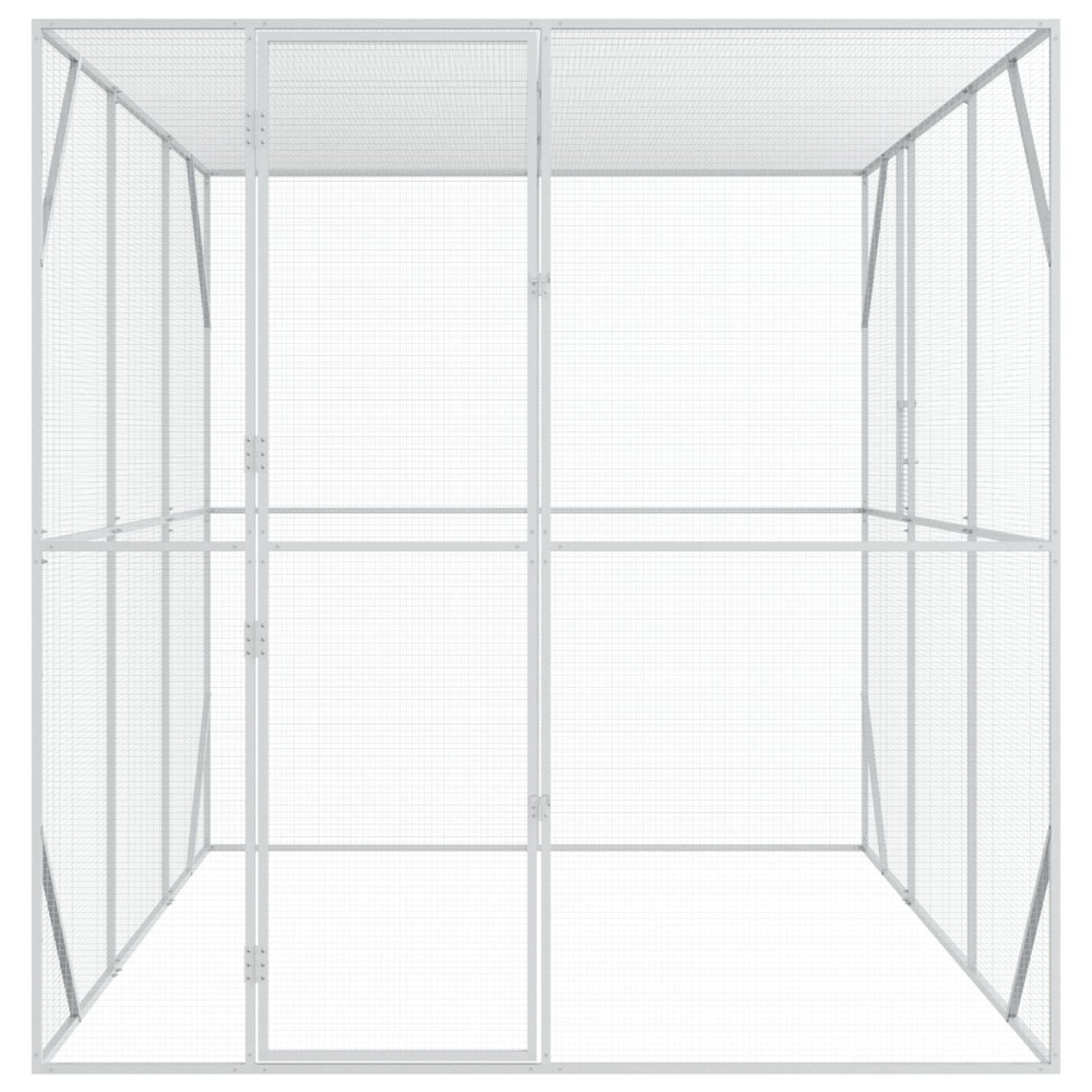 Produktbild för Fågelbur Antracit 210 x 304 x 213 cm Galvaniserat Stål
