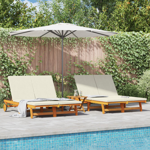 vidaXL Solstol Brun 125 x 200 x 84 cm Massivt Akaciaträ