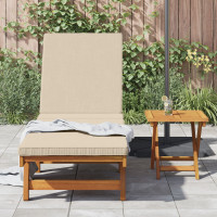 Produktbild för Solstol Reclining 1-person 2 pcs Brun Massivt Akaciaträ