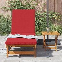 Produktbild för Solstol Reclining 1-person 2 pcs Brun Massivt Akaciaträ