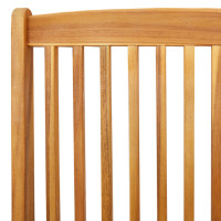 Produktbild för Fällstol med kudde 4 pcs Vit 49 x 57.5 x 92cm Massivt akaciaträ