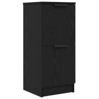 Produktbild för Sideboard 3 pcs Svart Ek Konstruerat trä