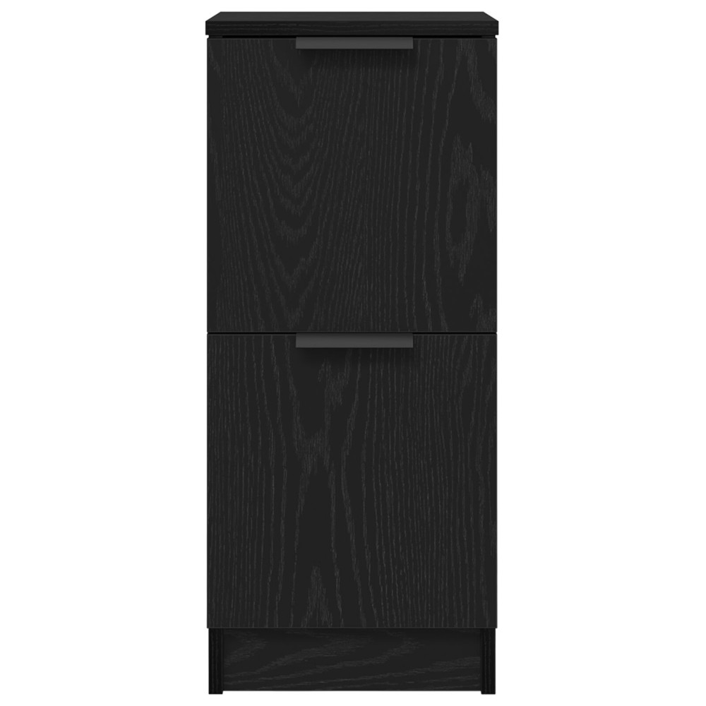 Produktbild för Sideboard 3 pcs Svart Ek Konstruerat trä