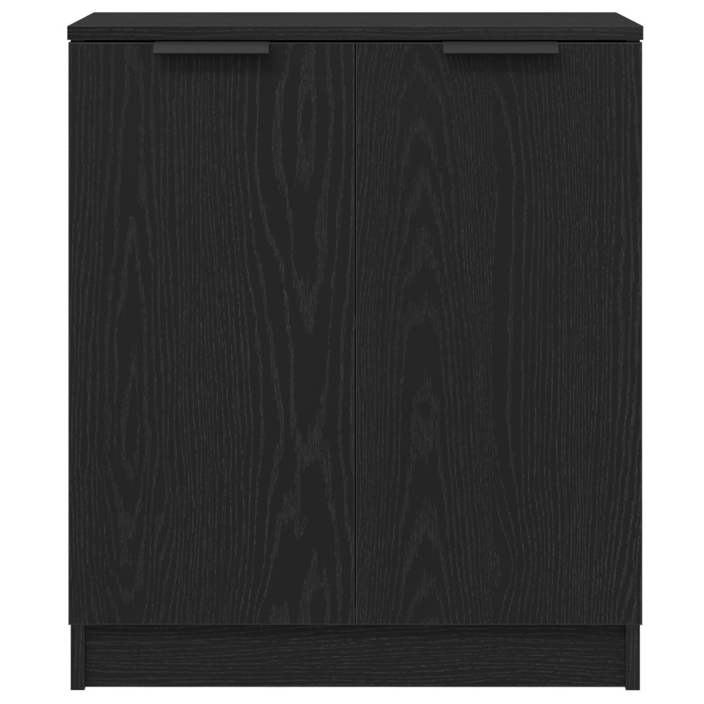 Produktbild för Sideboard 3 pcs Svart Ek Konstruerat trä