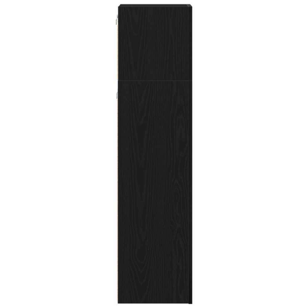 Produktbild för TV-bänkset 3 pcs Svart Ek 130,5 x 30 x 140 cm Konstruerat trä