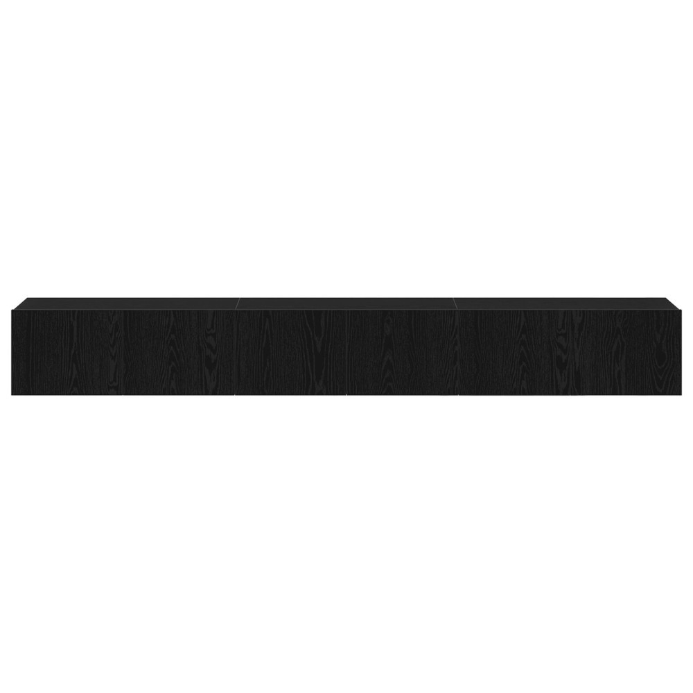 Produktbild för TV-bänkset 3 pcs Svart Ek 80 x 30 x 30 cm Konstruerat trä