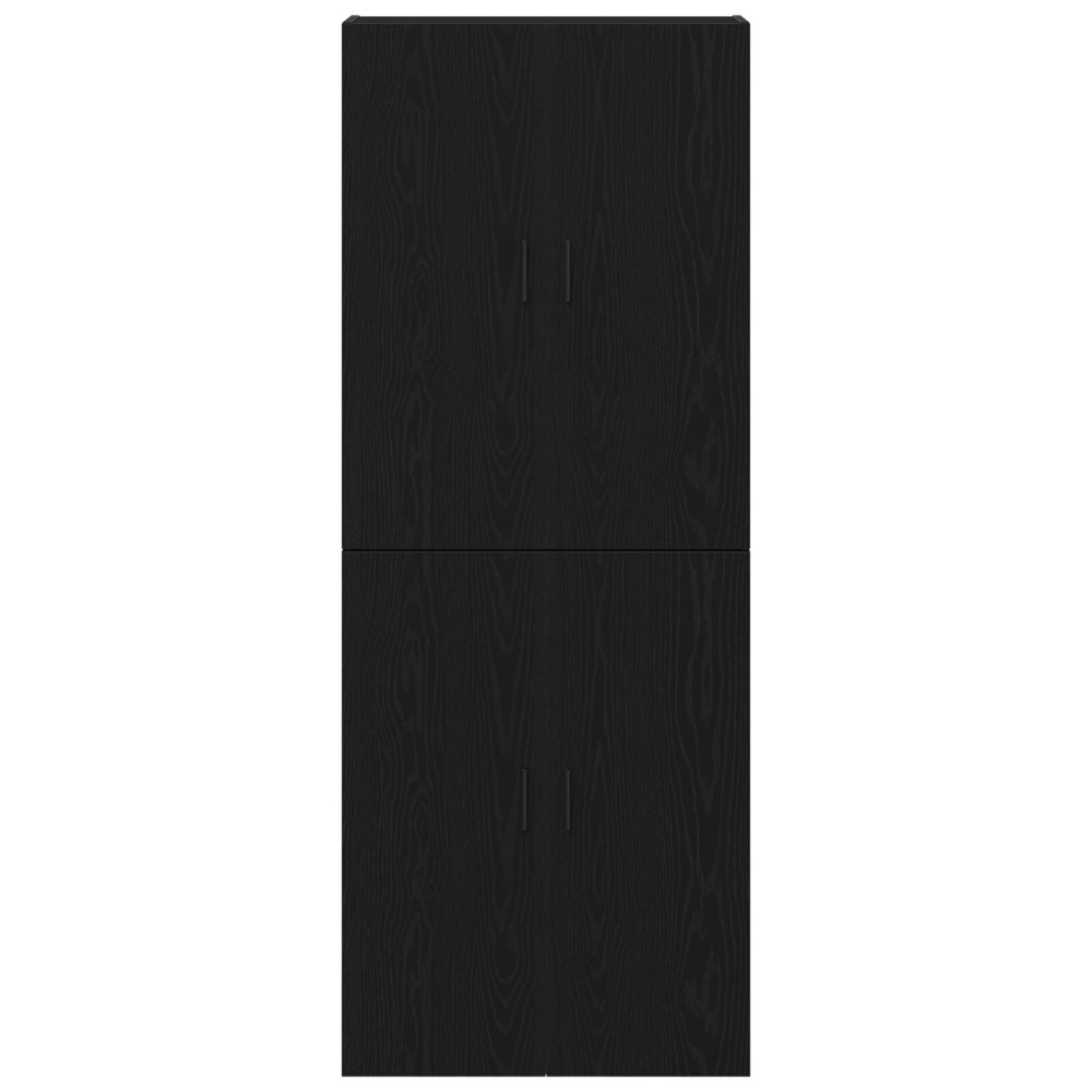 Produktbild för Väggmonterat skåp Väggmonterad 2 pcs Svart Ek 69,5 x 34 x 90 cm