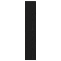 Produktbild för Väggmonterat skåp Väggmonterad 2 pcs Svart Ek 69,5 x 34 x 90 cm