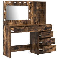 Produktbild för Smyckebord med låda Brun 78.5 x 41 x 135 cm Konstruerat trä