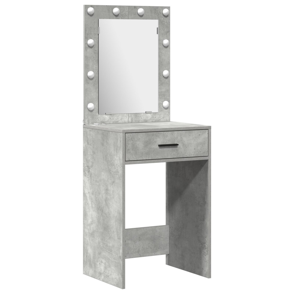 Produktbild för Smyckebord med låda 2 pcs Grå 50 x 41 x 135 cm Konstruerat trä