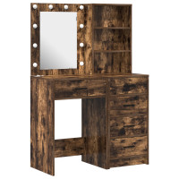 Produktbild för Smyckebord med låda 2 pcs Brun 50 x 41 x 135 cm Konstruerat trä