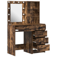 Produktbild för Smyckebord med låda 2 pcs Brun 50 x 41 x 135 cm Konstruerat trä
