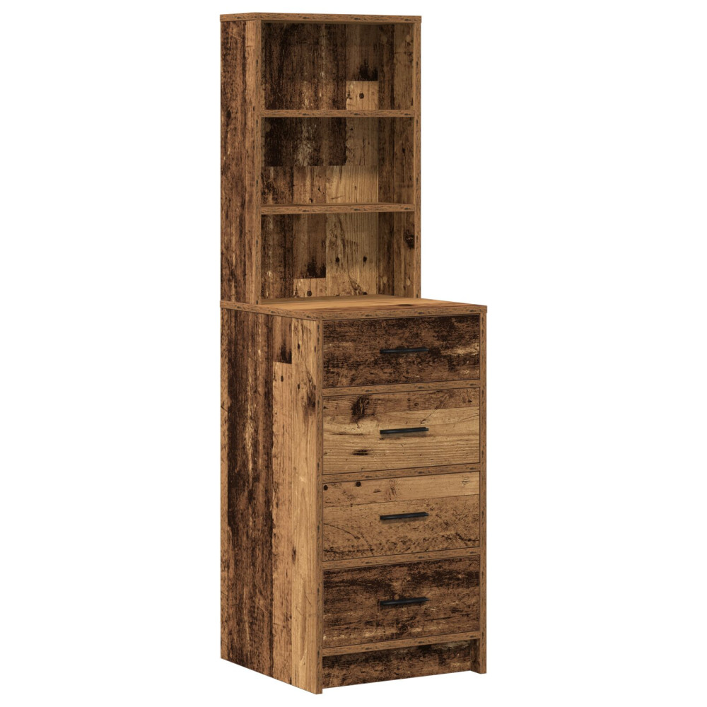 Produktbild för Smyckebord med låda 2 pcs Brun 50 x 41 x 135 cm Konstruerat trä