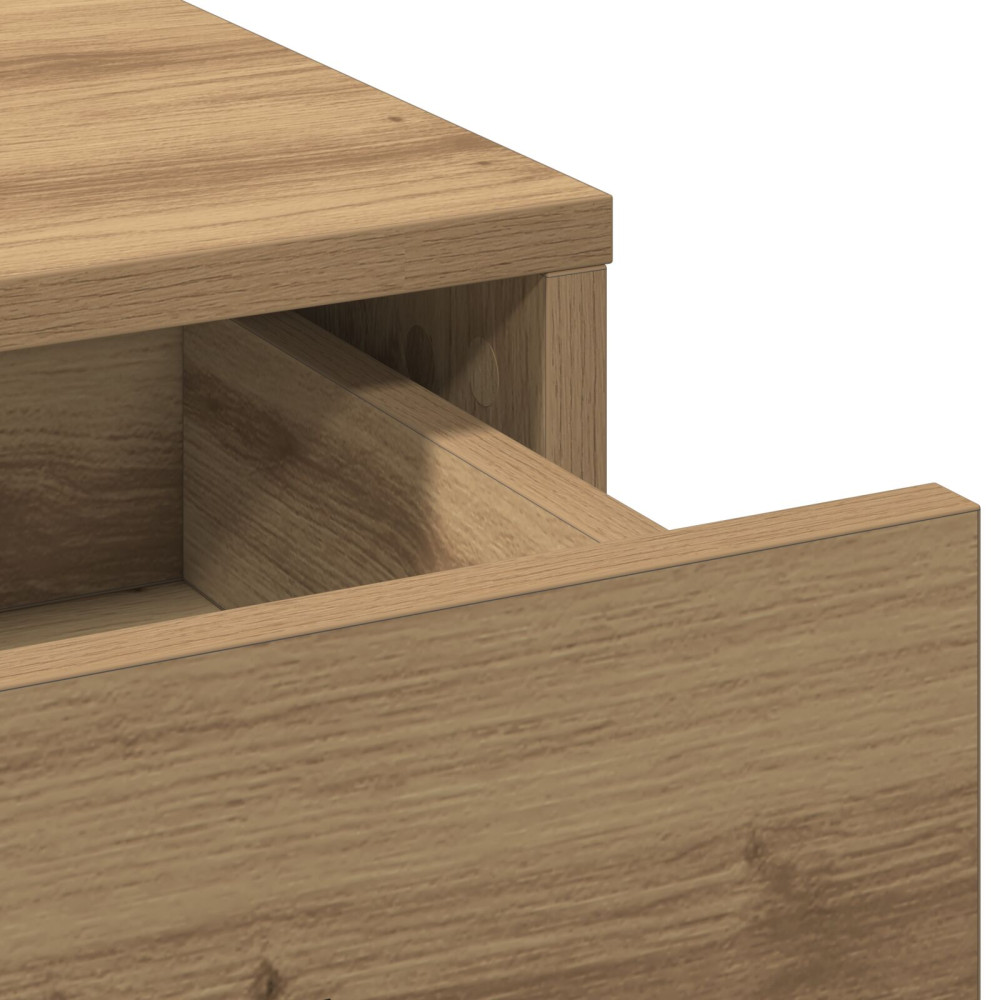 Produktbild för Smyckebord med låda 2 pcs Brun 50 x 41 x 135 cm Konstruerat trä