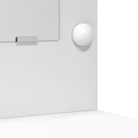 Produktbild för Smyckebord med spegelbelysning 3 pcs Vit Konstruerat trä