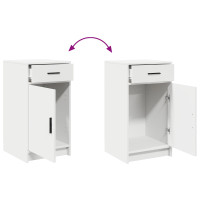 Produktbild för Smyckebord med låda 2 pcs Vit 50 x 41 x 135 cm Konstruerat trä