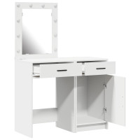 Produktbild för Smyckebord med låda 2 pcs Vit 50 x 41 x 135 cm Konstruerat trä