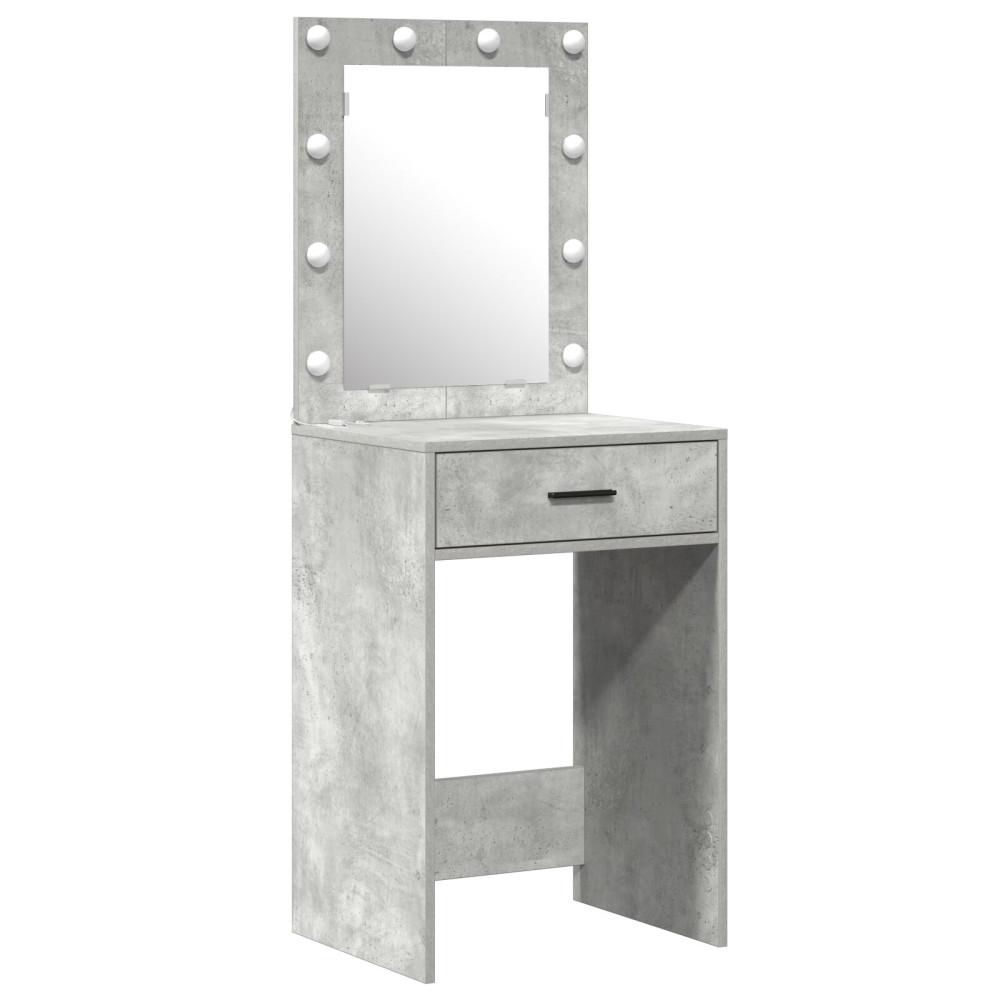 Produktbild för Smyckebord med låda 2 pcs Grå 50 x 41 x 135 cm Konstruerat trä