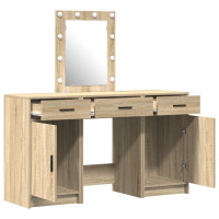 Produktbild för Smyckebord med låda Brun 50 x 41 x 135 cm Konstruerat trä