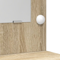 Produktbild för Smyckebord med låda Brun 50 x 41 x 135 cm Konstruerat trä