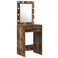 Produktbild för Smyckebord med låda Brun 50 x 41 x 135 cm Konstruerat trä