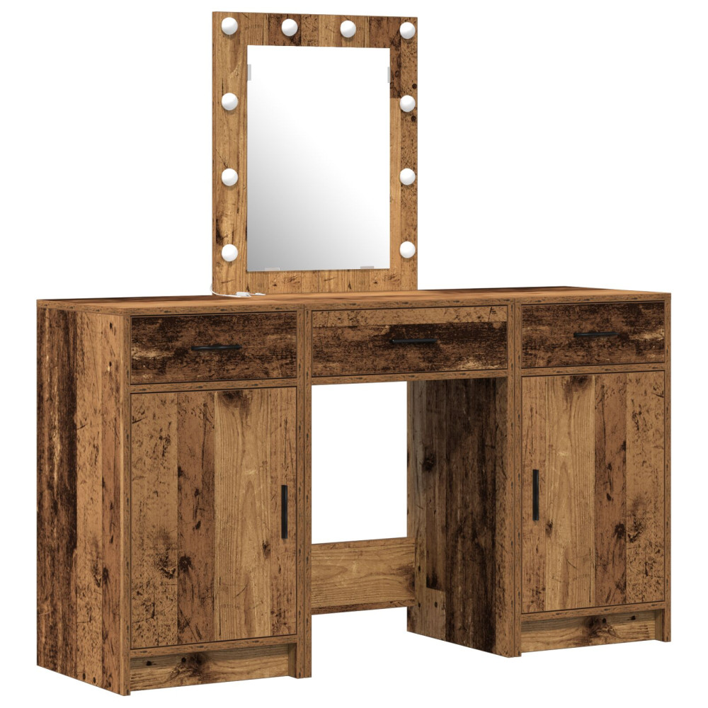 Produktbild för Smyckebord med låda Brun 50 x 41 x 135 cm Konstruerat trä