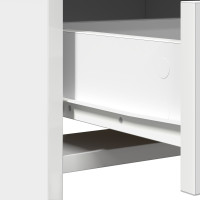 Produktbild för Smyckebord med spegelbelysning 2 pcs Vit Konstruerat trä