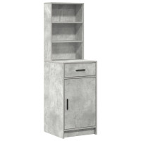 Produktbild för Smyckebord med spegelbelysning 2 pcs Grå Konstruerat trä