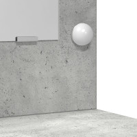 Produktbild för Sminkbordssats med LED med låda 3 pcs Betonggrå Konstruerat trä