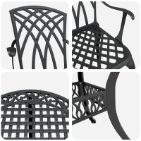 Produktbild för Trädgårdsmöbelset 5 pcs Svart Aluminium