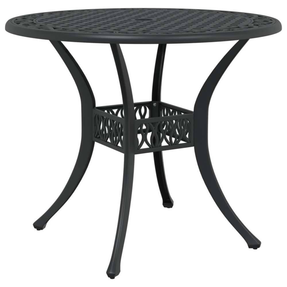 Produktbild för Trädgårdsmöbelset 5 pcs Svart Aluminium