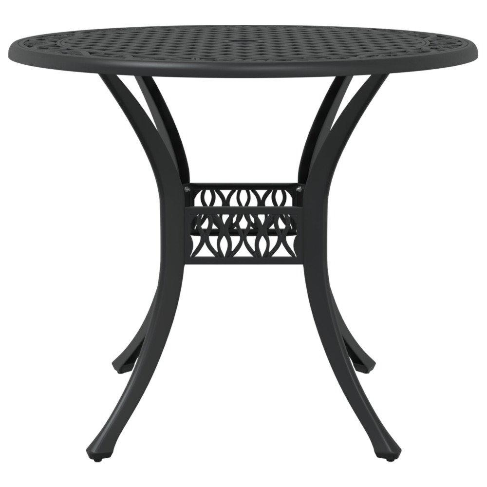 Produktbild för Trädgårdsmöbelset 5 pcs Svart Aluminium